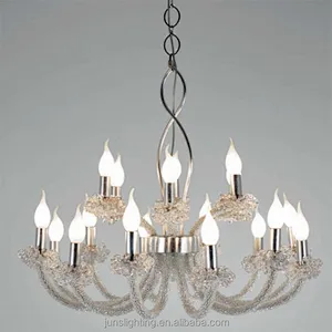 European Luxury Glass Beads Candle Shape Chandelier With Five Layers Pendant Lights