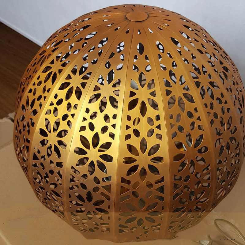 Exoteric Moroccan Floor Lamp Copper Southeast Asia Dining Room Creative Hotel Hollow Lamp