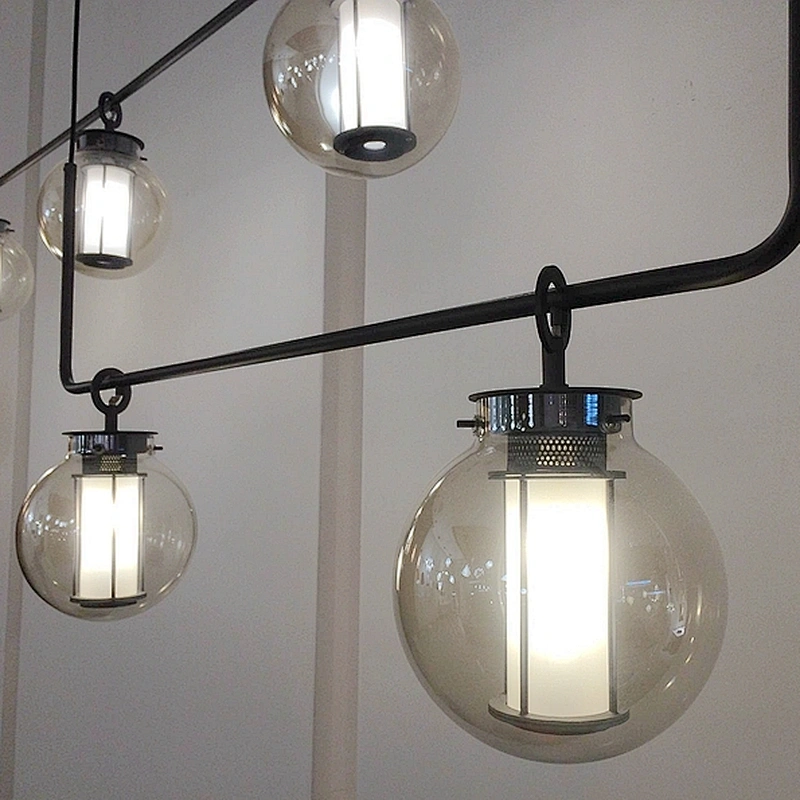 Modern Hotel Cafe Billiard Room Decorated  Led Lamp Round Glass Pendant Light Chandelier Lighting