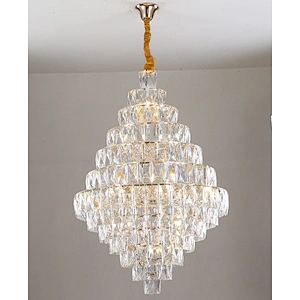 Simple luxury crystal chandelier villa living room hotel project ceiling crystal chandelier