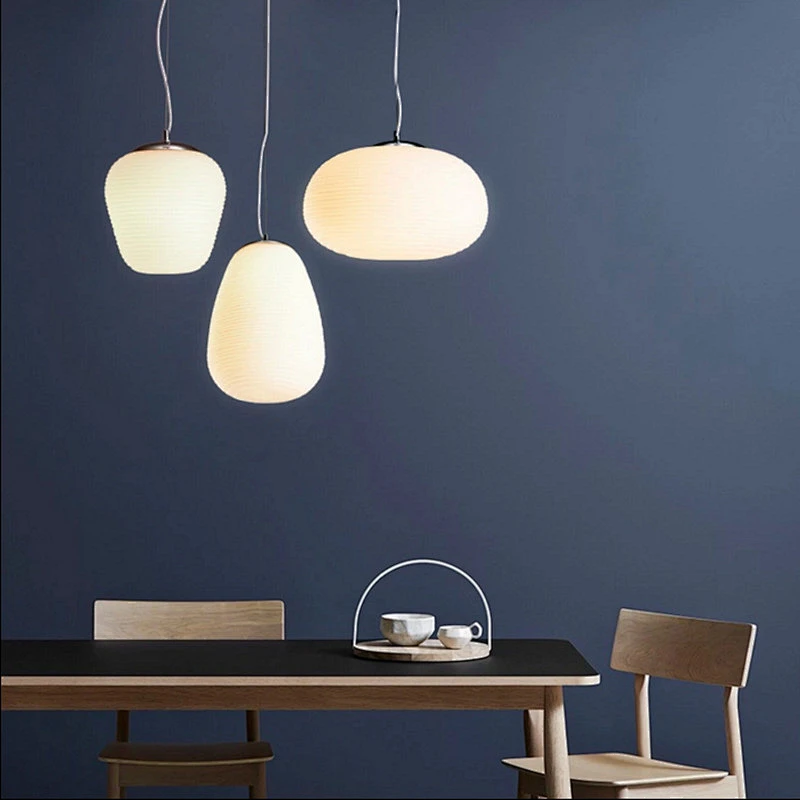 Nordic Simple Modern Round Glass Ball Pendant Lamp For Dining Room