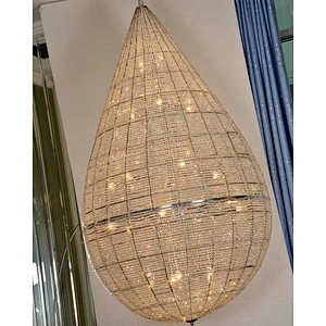 Luxury Water Drop Shape Chandelier Crystals For Lobby Lighting Chandelier Lamps