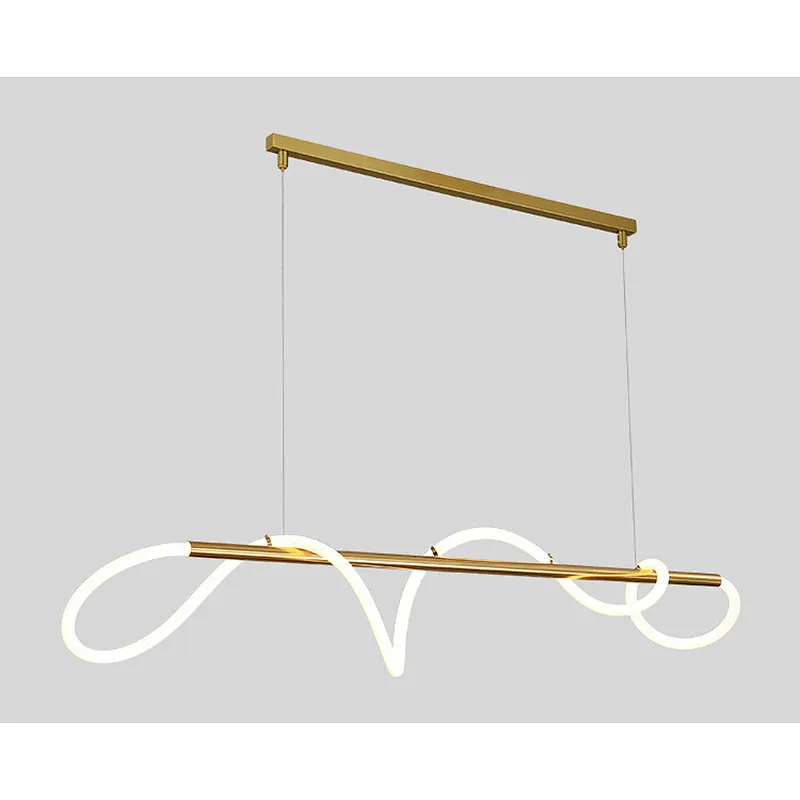 Modern Nordic silicone lamp villa living room interior chandelier DIY modelling golden iron villa chandeliers&pendant lights