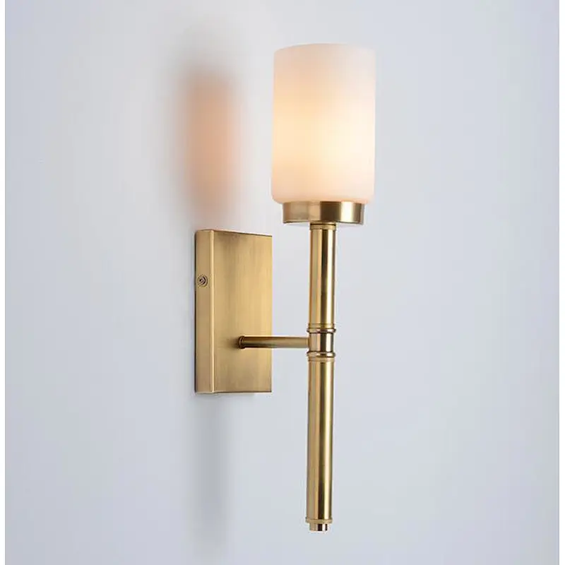Modern Design Glass Lamp Shade Wall Lighting Long Wall Lamp Hotel Bedroom Wall Lamps