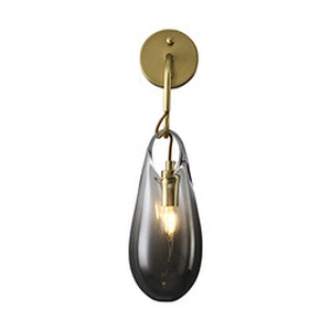 Modern Glass Wall Light Plating E14 Lighting Bedroom Wall Lamp Golden E14 LED BULB Iron +glass Shade White Box Hotel Guestroom