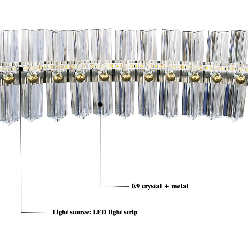 Advanced custom modern hotel decorative lighting luxury K9 crystal led chandelier