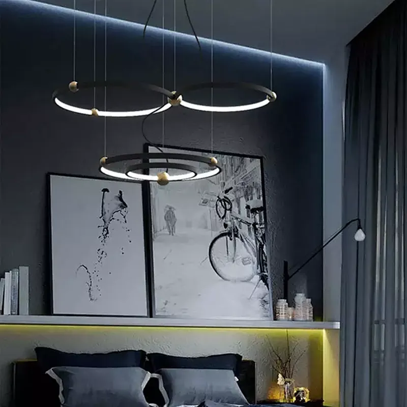 Contemporary  contracted designer  light luxury led glass ball pendant lamp