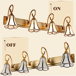 European style creative luxury hotel led wall lamp bathroom makeup up vanity mirror light lighting