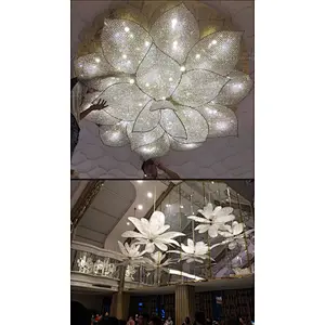 Hot Sale Flower Body Crystal Pendant Lamp Led Modern Chandeliers Pendant Lights