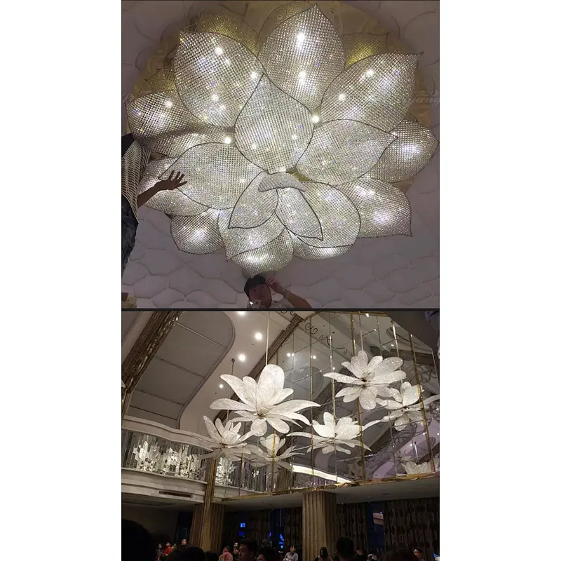Hot Sale Flower Body Crystal Pendant Lamp Led Modern Chandeliers Pendant Lights