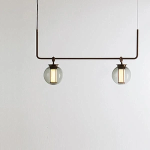Modern Hotel Cafe Billiard Room Decorated  Led Lamp Round Glass Pendant Light Chandelier Lighting