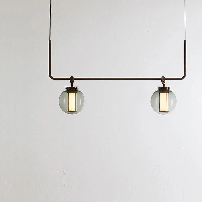 Modern Hotel Cafe Billiard Room Decorated  Led Lamp Round Glass Pendant Light Chandelier Lighting
