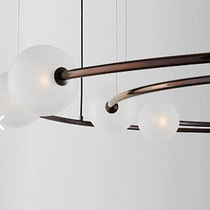 Modern Creative Ring Planet Design Light Luxury Led Glass Pendant Lamp