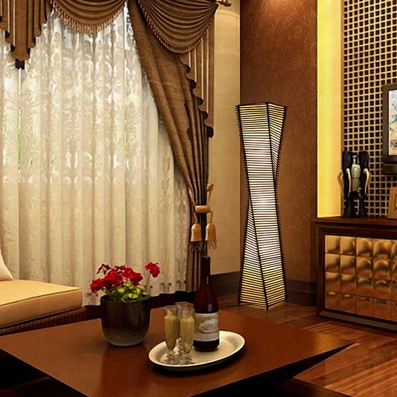 Creative Fancy Bamboo Craft Living Room Various Floor Lamp Hotel Unique Floor Lamps