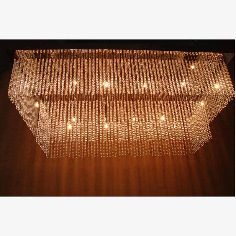 Modern pendant light dining room  hotel large luxury  K9 crystal chandelier lighting