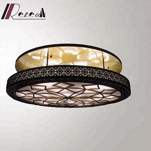 Unique Design Vintage Antique Brass Round Glass Ceiling Lamp Hotel Ceiling Lights