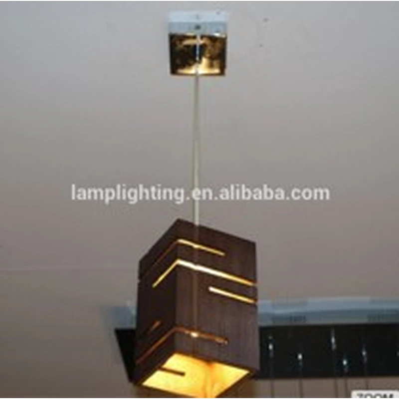 GuZhen Modern Indoor Wooden LED Pendant Lamp For Hotel