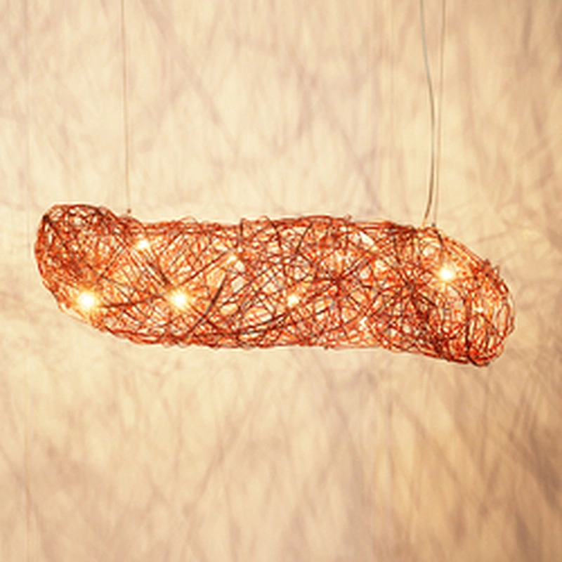Modern decorative lighting led aluminum wire ball pendant lamp