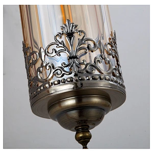 15W E27 single-headed ice-cracked glass lampshade, iron wall lamp, double-headed handmade hotel ambience wall lamp