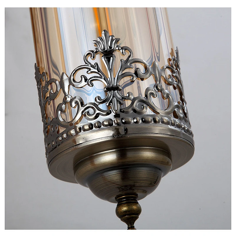15W E27 single-headed ice-cracked glass lampshade, iron wall lamp, double-headed handmade hotel ambience wall lamp