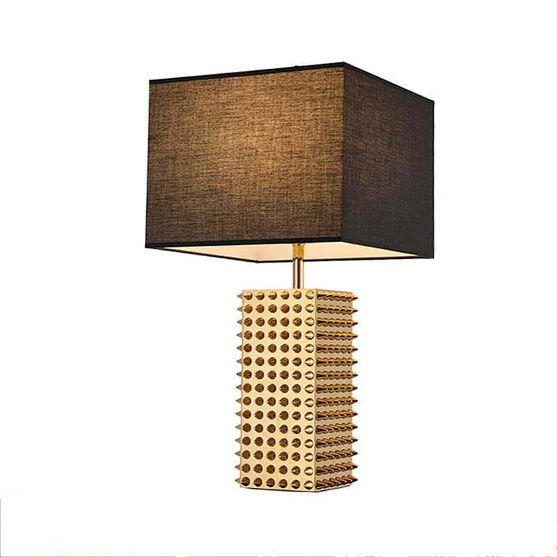 2018 New Design Hedgehog Custom Hotel Table Light Gold Bedside Table Lamp