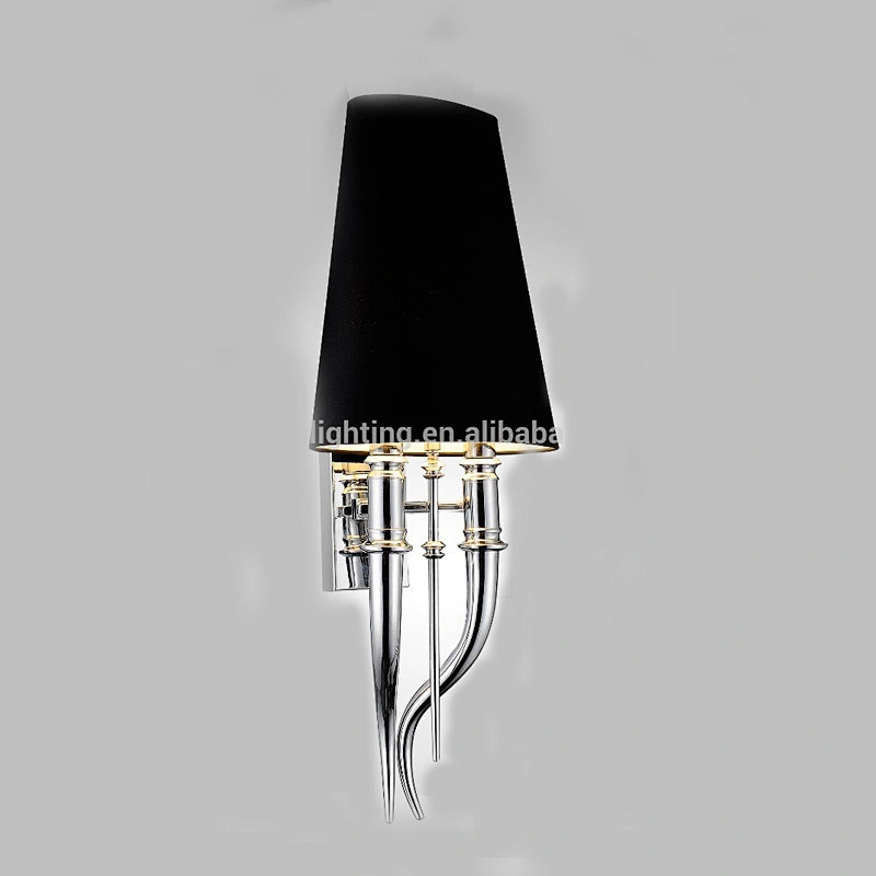 Rebecca Modern Steel Fabric Shade Indoor Wall Lamp With Long Tail For Hotel
