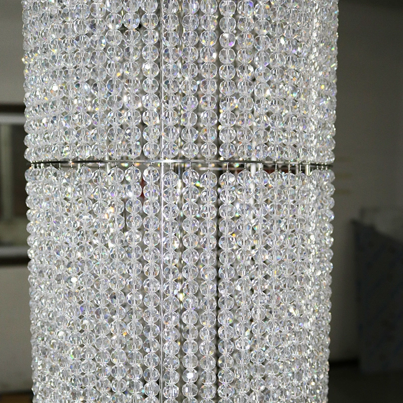 Modern hotel custom  decoration luxury led crystal ball pendant light chandelier lighting