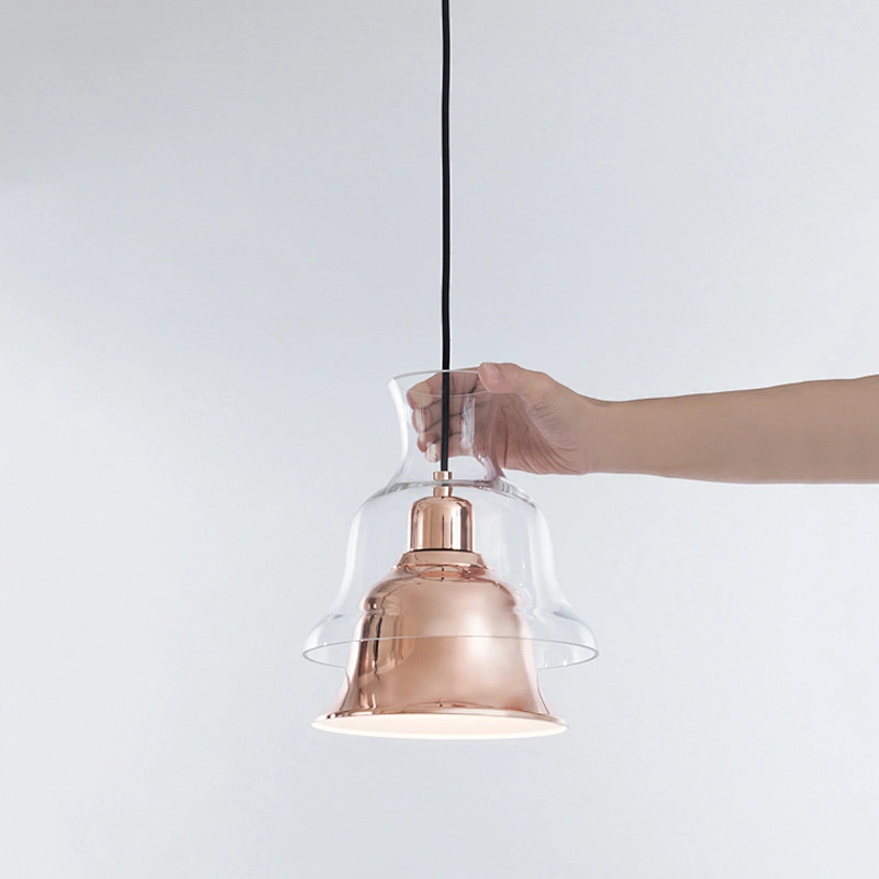 Vintage style custom color glass lightshade Edison bulbs pendant lamp