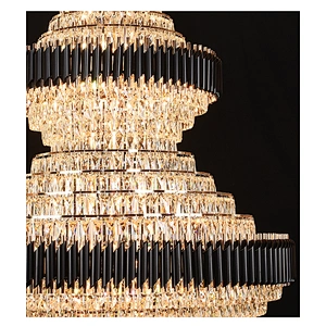 Modern Crystal Lamp  Hotel Chandelier Ceiling Light Villa Staircase  Lighting Pendant Lights