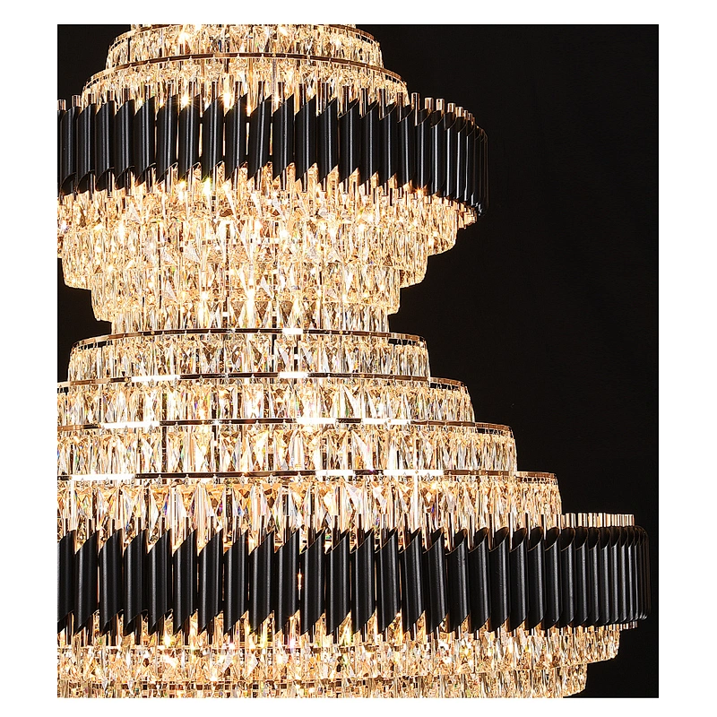 Modern Crystal Lamp  Hotel Chandelier Ceiling Light Villa Staircase  Lighting Pendant Lights