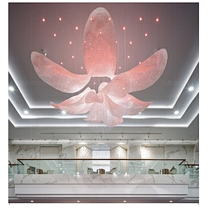 Modern Hotellobby Decorative Lighting Luxury Big Crystal Chandelier Hotel 3 Years White 80 Pineapple Bead Clear 30*LED 7w 2-year