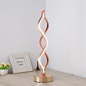 Modern creative bedside spiral night led reading desk light table lamp