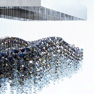 Custom Modern Hotel Rectangular Chandeliers Crystal Contemporary Lighting and Circuitry Design,agi32 Layout Energy Saving 3-year