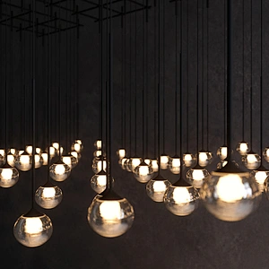 Modern large hotel lobby luxury crystal glass ball hanging chandelier