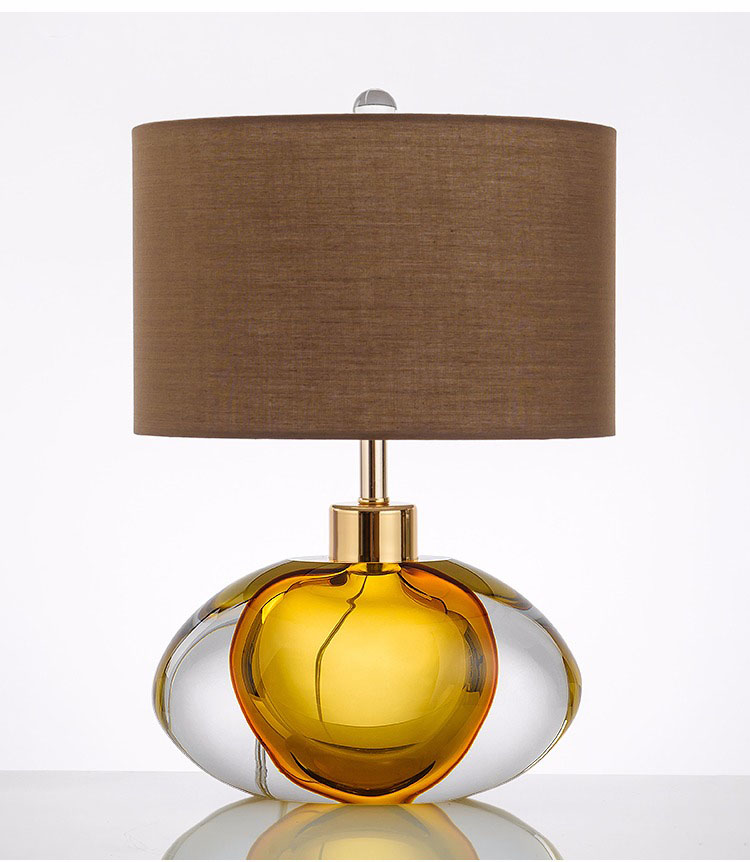 Modern Luxury Hotel Living Room Bedroom Bedside Table Lamp Seiko Glass Led Table Lamp