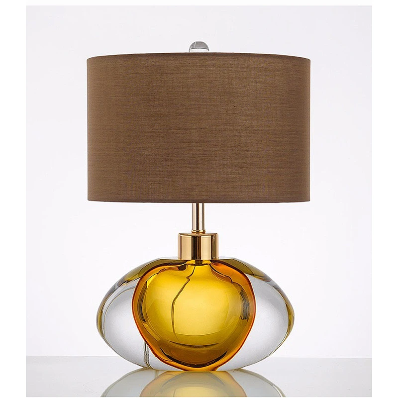 Modern Luxury Hotel Living Room Bedroom Bedside Table Lamp Seiko Glass Led Table Lamp