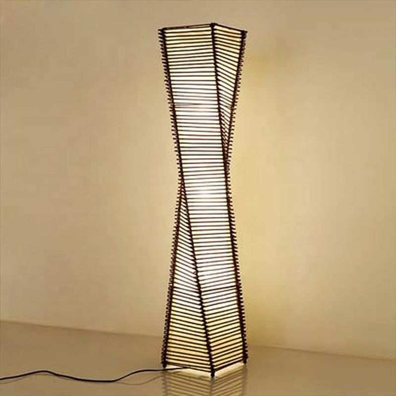 Creative Fancy Bamboo Craft Living Room Various Floor Lamp Hotel Unique Floor Lamps