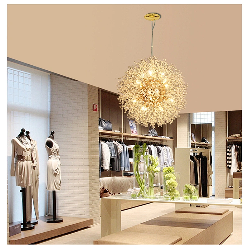 Modern restaurant dandelion chandelier  hotel ceiling crystal chandelier