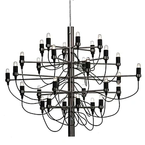 Modern nordic dining room staircase black ball chandelier