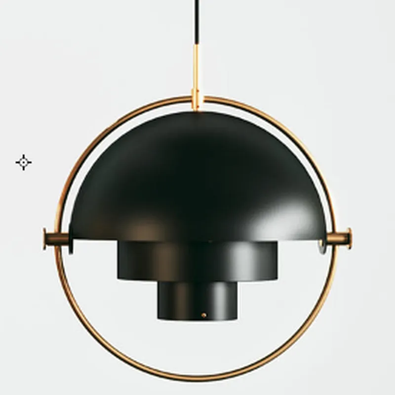 Nordic gold modern simple dining room bar bar coffee shop semicircle chandelier