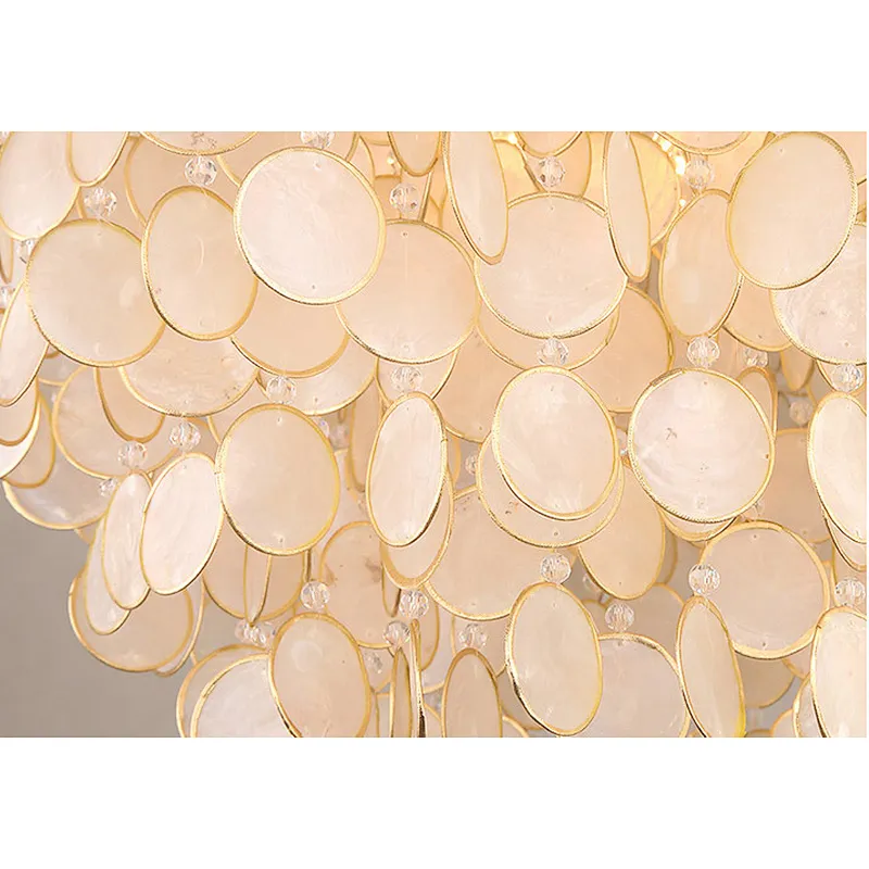 Decorative Luxury Custom Lighting Seashell Bubble Chandelier Modern Simple Design European Creative Shell Bedroom Pendant Lamp
