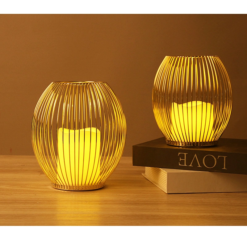 Nordic Electronic Candlestick Candlelight Dinner Props Creative Candlelight Stand Wedding Romantic Decoration Light