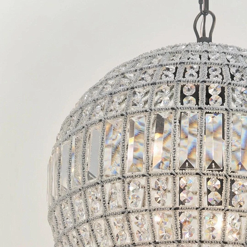 Custom hotel lobby large chandeliers villa  atmosphere system crystal chandeliers round crystal chandeliers&pendant lights