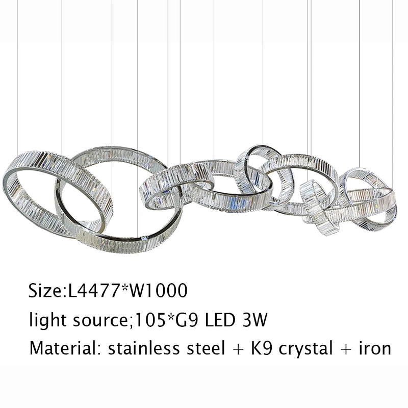 Custom large project hotel round luxury lighting crystal led pendant chandelier