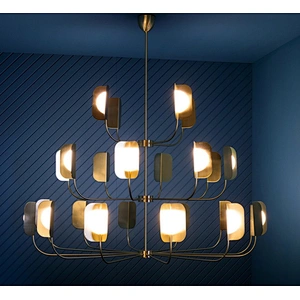 Modern G9 LED Home Lighting Iron Tawny&Red Chandelier Luxury Custom  Acrylic Chandelier Designer for Home