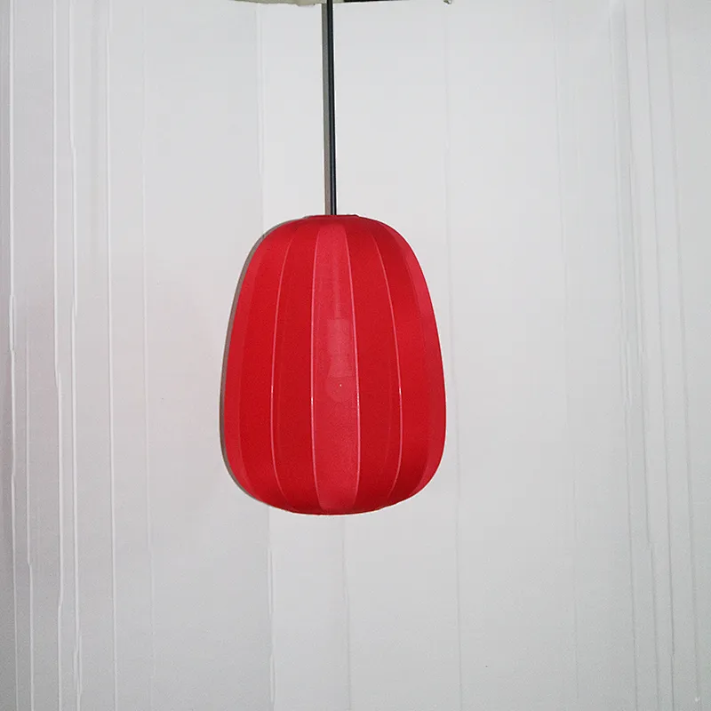 Chinese Traditional Style Red Paper Lantern Shape Shade Pendant Lamp Unique Lighting