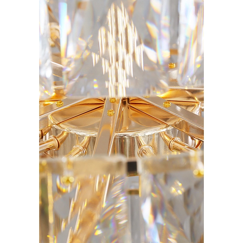 Simple luxury crystal chandelier villa living room hotel project ceiling crystal chandelier