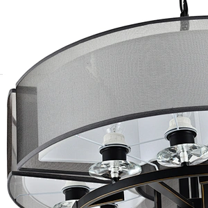 Unique  vintage hotel banquet hall rustic lighting black metal iron chandelier