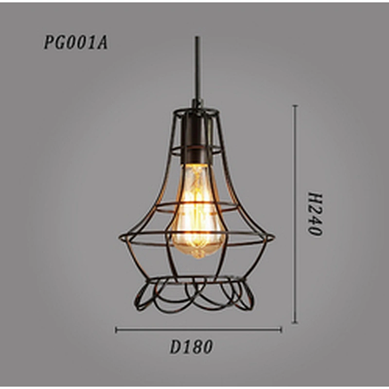 Retro Chandelier Pendant Lights Restaurant Bar Black Lights Design Lighting Hanging Antique Industrial
