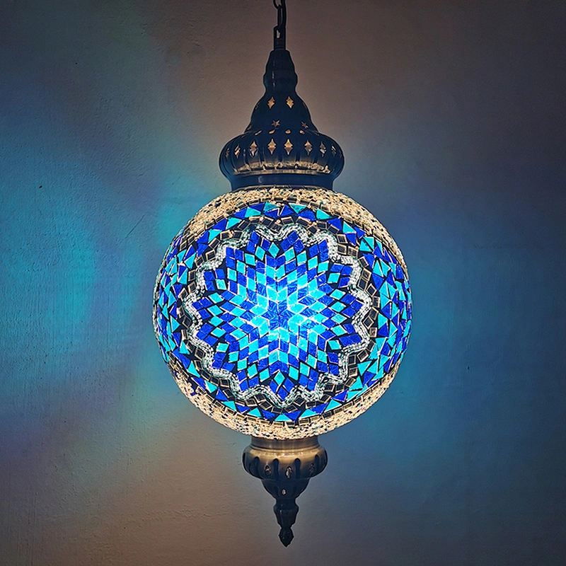 Featured hotel restaurant decorative Mosaic stained glass lampshade system chandeliers Moroccan style chandeliers&pendant lights